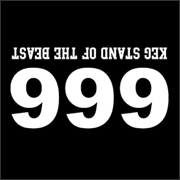 999 666 Keg Stand of the Beast T-Shirt upside down