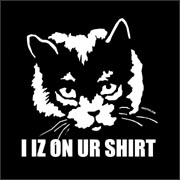 I Iz On Ur Shirt - Funny Lolcats cat T-Shirt